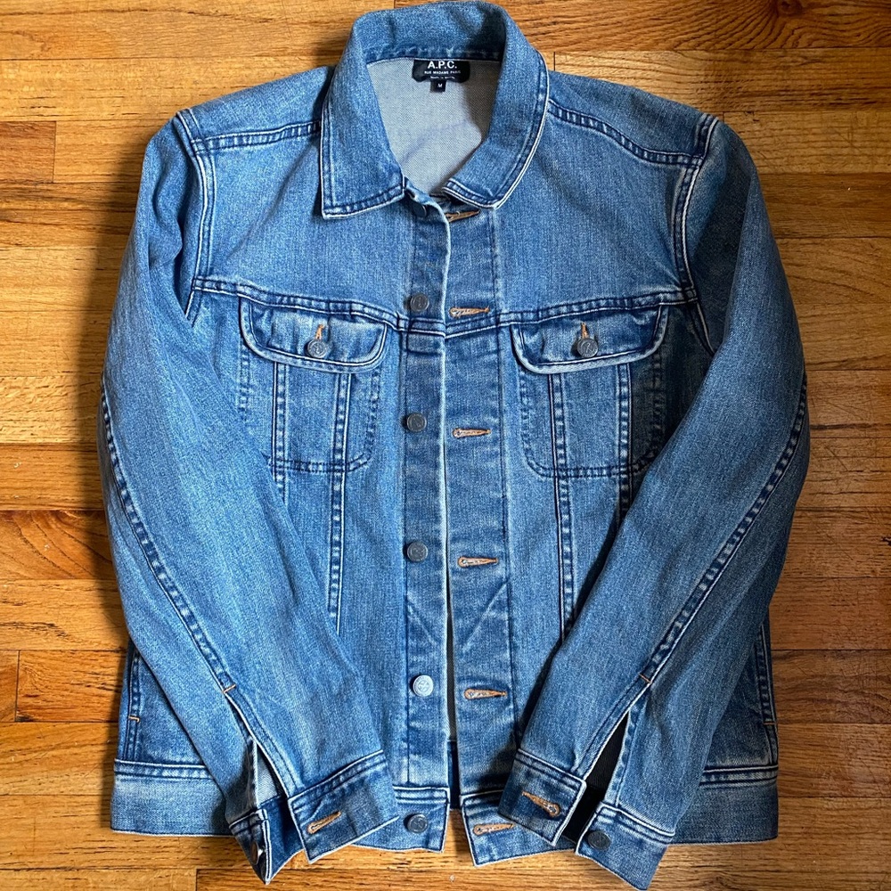 A.P.C. Classic Blue Denim Jean Jacket